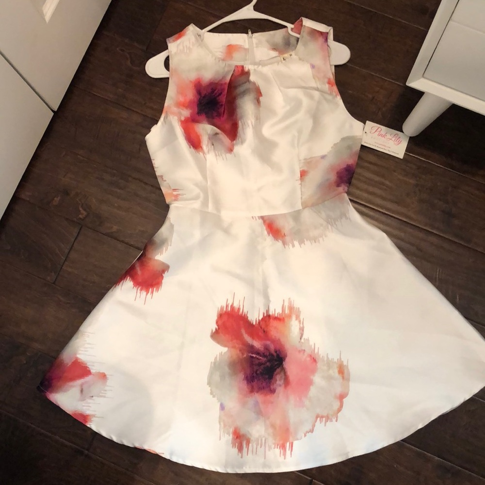 Pink lily dress
